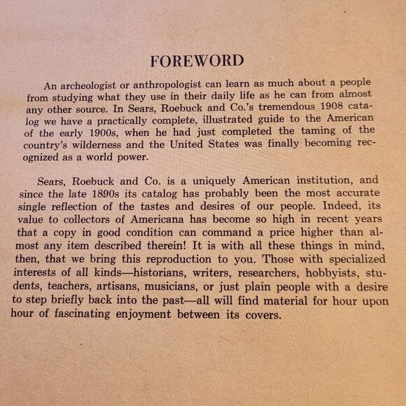 VINTAGE Sears Roebuck Co 1908 reprint catalog book The Great Price Maker 1969 - Picture 7 of 10